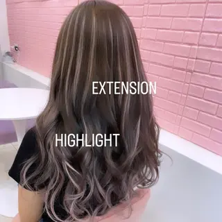 ロング カラー エクステ🩵ブリーチ 韓国ヘア🩵KAEのヘアスタイル