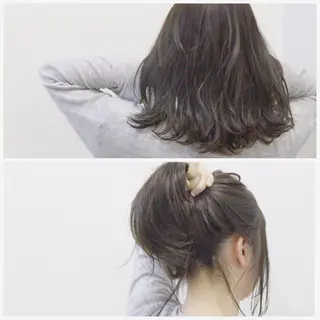 セミロング カラー ヘアアレンジ Viage （ビアージュ）のヘアスタイル