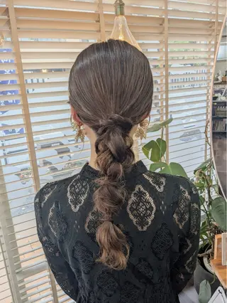 ロング ヘアアレンジ bright所属・miku ヘアセット/着付けのヘアスタイル