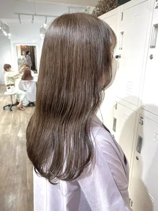 セミロング カラー 韓国×髪質改善カラー 💎hinaのヘアスタイル