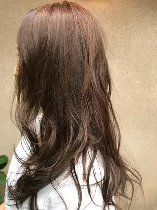 セミロング カラー vato マンツーマンサロンのヘアスタイル