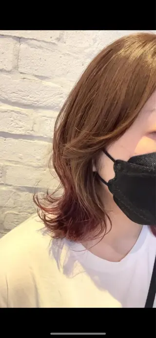 ミディアム カラー BEBE所属・ご新規様限定 透明感カラーKANAのヘアスタイル