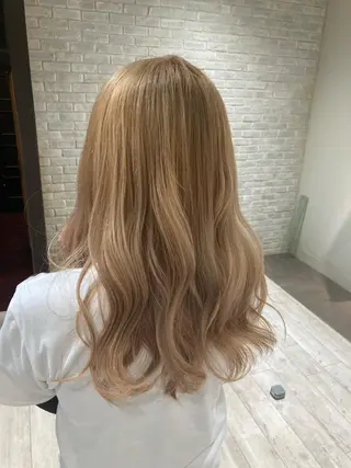 ロング カラー 曲がる縮毛矯正 LIBER 　岩名のヘアスタイル