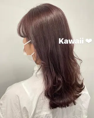ロング カラー パーマ ヘアアレンジ メンズ キッズ ネイル マツエク・マツパ 透明感カラー・レイヤ ー🎀amika🎀のヘアスタイル