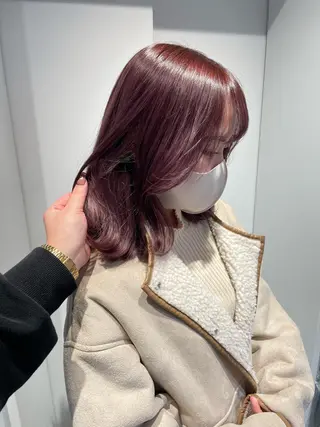 ミディアム カラー 似合わせカット/ aoiのヘアスタイル