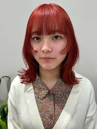 ミディアム カラー 高畑 恵莉 👒 暖色 / 艶髪 🧺のヘアスタイル