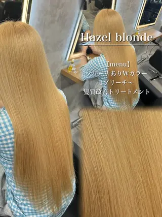 ロング カラー ヘアアレンジ ダメージレスカラー 🩵HIYO🩵のヘアスタイル