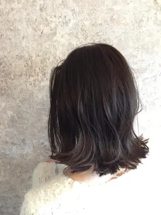 ミディアム 小顔カット✨ 透明感カラー/村上のヘアスタイル