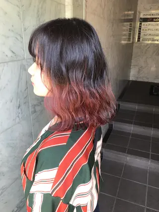 ミディアム 🧡色落ちまで2度綺 麗なカラー🧡ヨシキのヘアスタイル