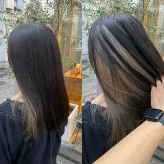 セミロング カラー EARTH菊名店👾 ひらのすぐるのヘアスタイル