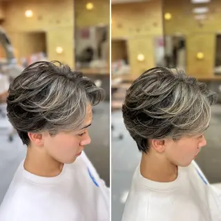 ショート カラー メンズ 🔮メンズ縮毛矯正 毛流れパーマ💎竹永のヘアスタイル