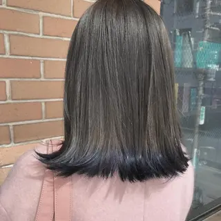 ミディアム カラー サロンドミルク 原宿のヘアスタイル