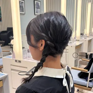 ミディアム ヘアアレンジ 柏木 鈴のヘアスタイル
