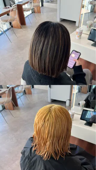 ミディアム カラー ✨髪質改善 縮毛矯正 艶髪 立川 コウキ✨のヘアスタイル