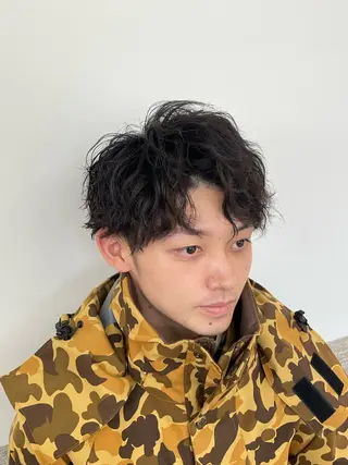 ショート パーマ メンズ 髙田 聖弥のヘアスタイル