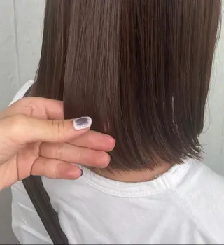 ミディアム 抜け感ハイトーン/ ボブ/Ririnaのヘアスタイル