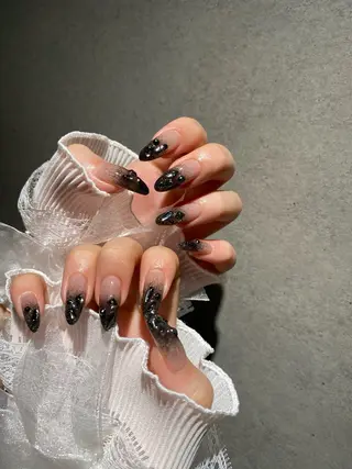 ネイル I-nailロング /ワンホン/キラキラのネイルデザイン