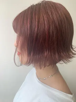 ショート カラー gotoday　shaire　saron所属・miu. ボブ/透け感カラーのヘアスタイル