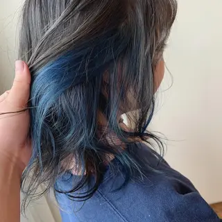 ミディアム カラー ボブウルフ／ボブ Satsuki【名駅のヘアスタイル