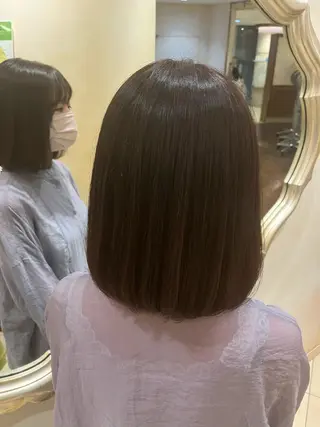 ミディアム レイヤーカット/ 透明感カラー/カナのヘアスタイル