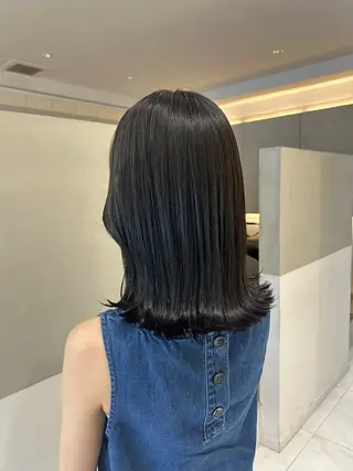 セミロング カラー ナチュラル/韓国💎 haruka 💎のヘアスタイル