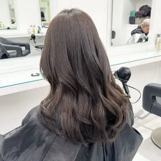 セミロング カラー ブリーチなし💗 艶カラー　翔太郎のヘアスタイル