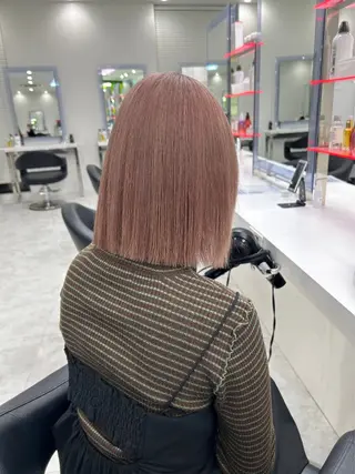 ショート カラー ヘアアレンジ 韓国レイヤー＆ピンク 艶髪🩶maikoのヘアスタイル