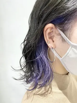 ミディアム カラー EARTH川越/オー ナー/阿部建のヘアスタイル