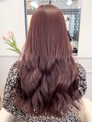 ロング SHIN/レイヤー カット×クロスパーマのヘアスタイル