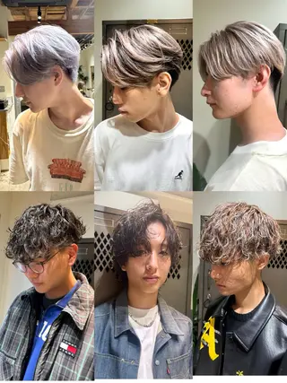カラー パーマ メンズ 園田 将士のヘアスタイル