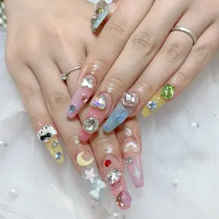 ネイル 🎀erika 長さだし💗モチ最高のネイルデザイン