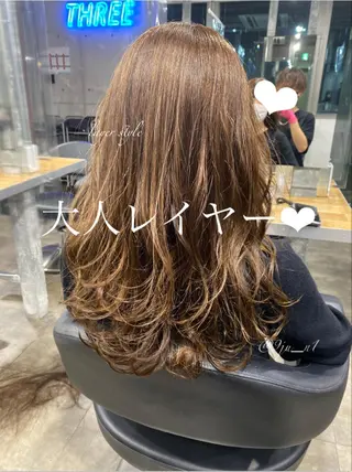ミディアム カラー ヘアアレンジ キッズ ネイル マツエク・マツパ Rene'所属・当日予約⭕️ JUNYAのヘアスタイル