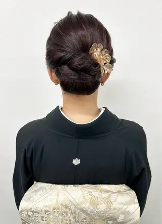 ミディアム ヘアアレンジ YUMEYAKATA 五条店のヘアスタイル