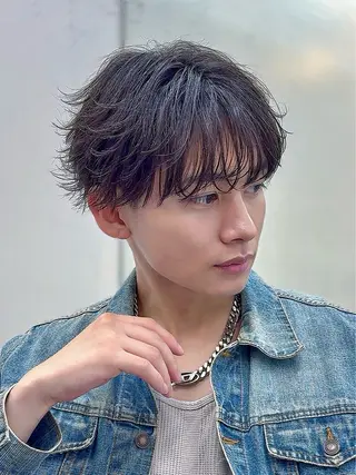 ショート パーマ メンズ k.e.y銀座店所属・安藤幹人 メンズカット/パーマのヘアスタイル