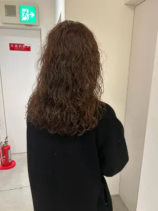 セミロング カラー パーマ 、 、のヘアスタイル