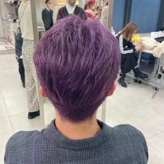 ショート カラー メンズ 透明感✨️艶カラー 井戸大喜のヘアスタイル