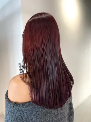 セミロング カラー スズキ シオリのヘアスタイル