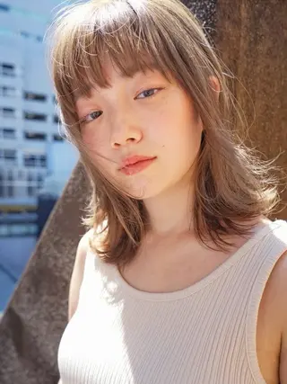 ミディアム カラー N° emirai 溝の口のヘアスタイル