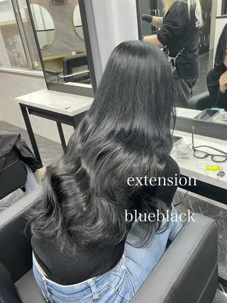ロング カラー エクステ🩵ブリーチ 韓国ヘア🩵KAEのヘアスタイル