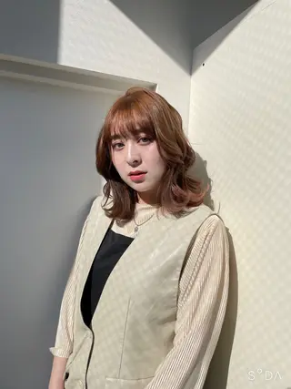 ミディアム MOE 福岡韓国ヘア✧︎のヘアスタイル