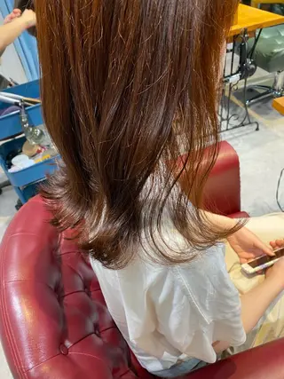 セミロング GO TODAY SHAiRE SALON 原宿Stella店所属・𓍯柔らかhair 𓍯 yukinoのヘアスタイル