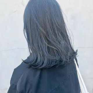 ミディアム カラー ヤスドミ ケイスケのヘアスタイル