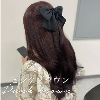 ロング カラー ガーリー♡女の子っぽ ヘア♡ピンクカラー♡のヘアスタイル