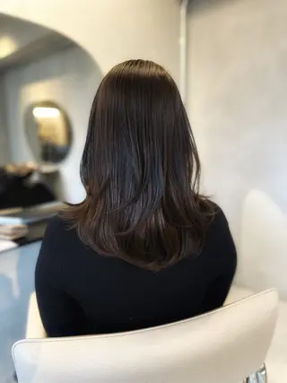 セミロング カラー ANJU/本町美容室 /似合わせカラー🤎のヘアスタイル