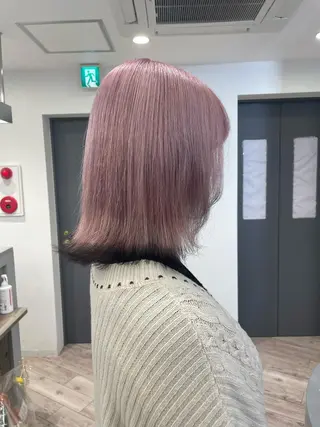 ミディアム ♡似合わせハイトーン ♡maiのヘアスタイル