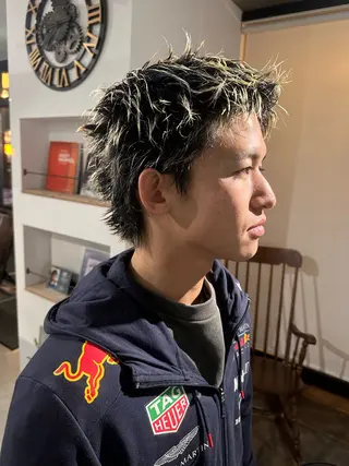 パーマ メンズ コテ巻き風パーマ レイヤーカット ぱるのヘアスタイル