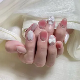 ネイル By moonネイル 🌷ワンホン/韓国風のネイルデザイン