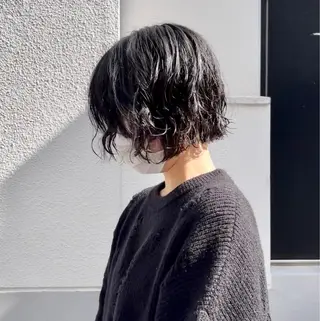 ショート パーマ 大人可愛い透明感🌟 小顔・韓国髪🌟野中のヘアスタイル