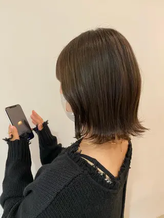 ミディアム 🫧顔周りカット 🫧樫村優香のヘアスタイル