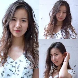 ロング カラー パーマ 大木 拓瑞のヘアスタイル